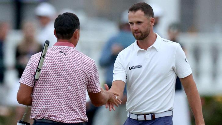 Golfers Rickie Fowler and Wyndham Clark